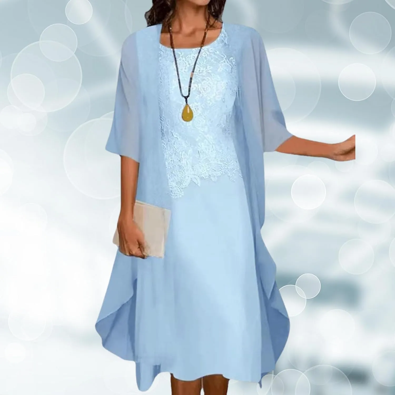 LOAIHA Womens Two-Piece Dress Set Floral Maxi Dress with Jacket Plus Size Sleeveless Tank Dress with Chiffon Cardigan