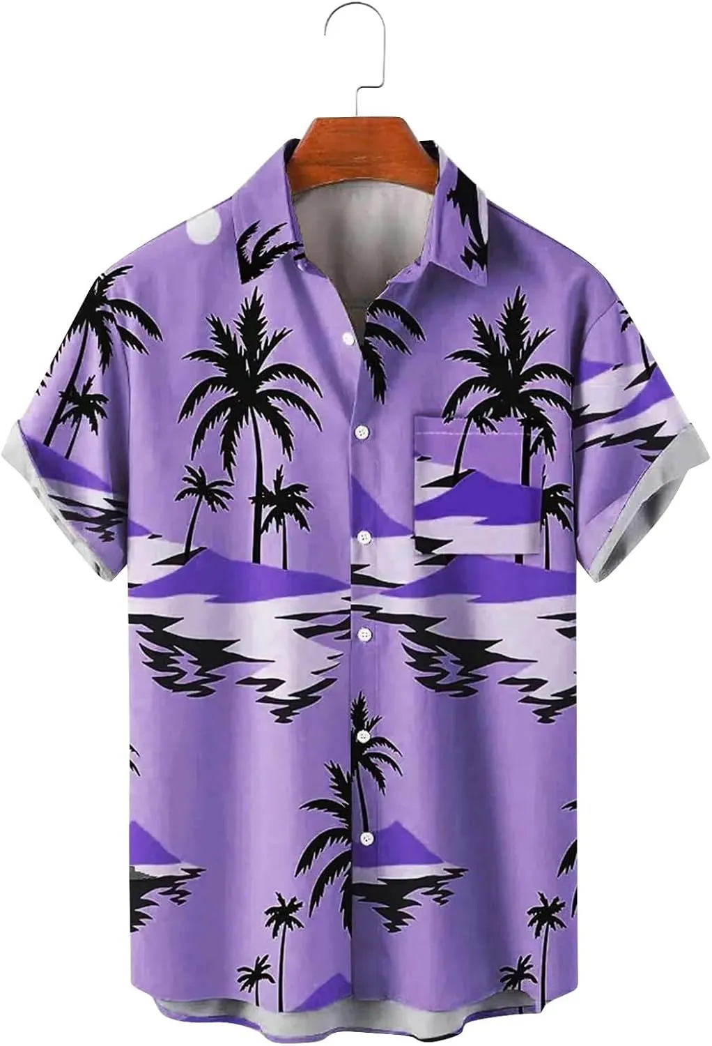 Mens Dress Shirts Sleeve Casual Button Down Beach Flower Shirt and Shorts Suits Mens Trunks Top Mens Shirts Short