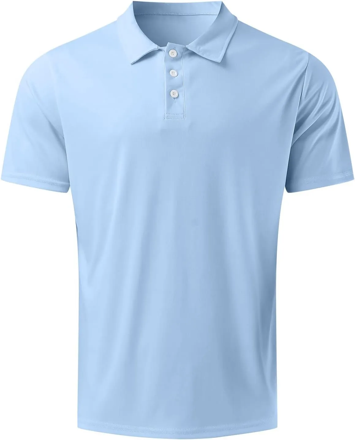 Men's Knit Short Sleeve Polo Shirts Performance Polo T Shirt Moisture Wicking Golf Shirts Casual Collared Dress Shirts