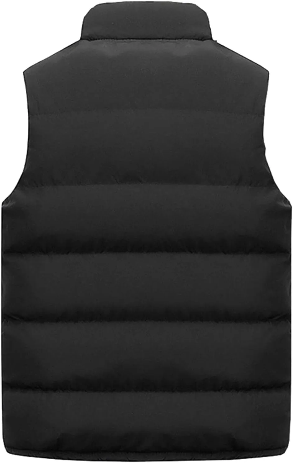 Men's Packable Insulated Puffer Vest with Zipper Pockets Lightweight Warm Winter Sleeveless Jackets for Golf Running
