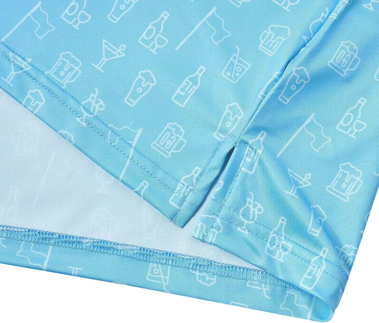 Mens Polo Golf Shirts Funny Graphics Shorts Sleeve Button Shirts