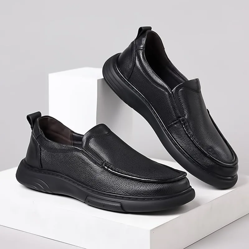 Mens Retro Comfortable Business Height Increasing Non-Slip Softsole Walking Oxford Shoes Men's Orthopedic Leather Shoes