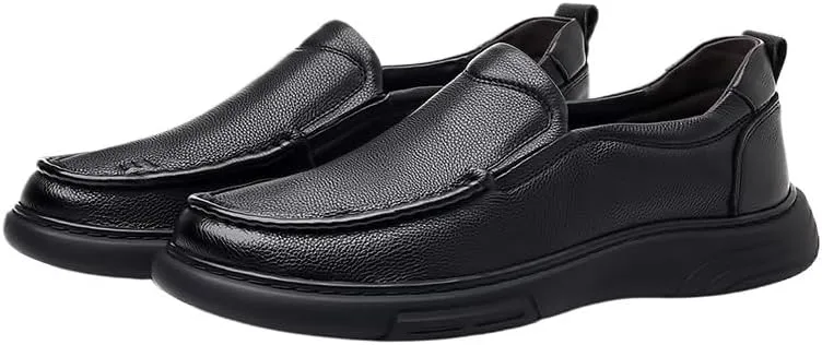 Mens Retro Comfortable Business Height Increasing Non-Slip Softsole Walking Oxford Shoes Men's Orthopedic Leather Shoes