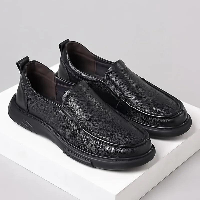 Mens Retro Comfortable Business Height Increasing Non-Slip Softsole Walking Oxford Shoes Men's Orthopedic Leather Shoes