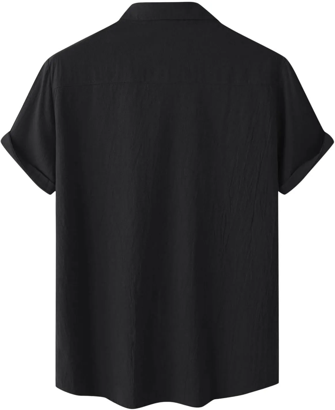 Men's Shirt Linen Short Sleeve Button Down Shirts Solid Casual Dress Shirt Summer Going Out Camp Tops Daily Clothing