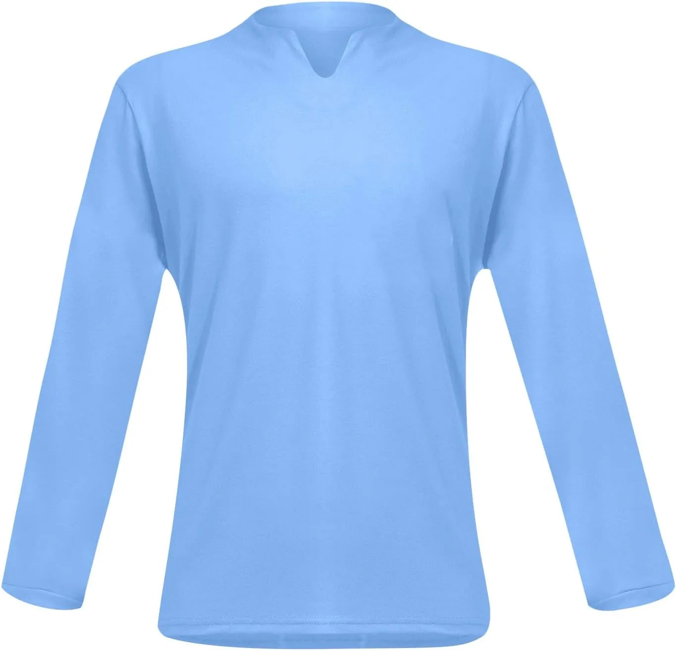 Mens Shirts Long Sleeve,Solid Color V-Neck Dress Shirts for Men Gentleman's Business T-Shirt Regular Fit Tops Tee