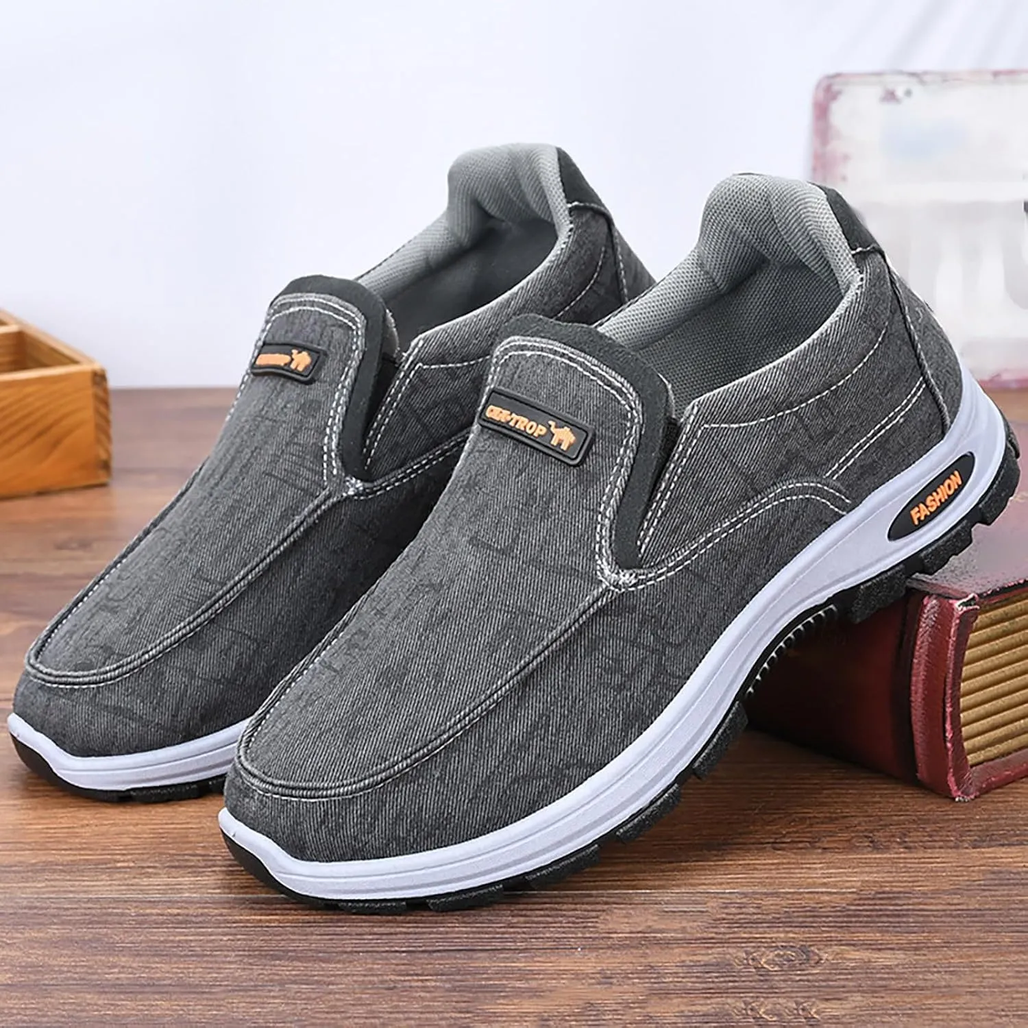 Men's Shoes Breathable Solid Color Casual Soft Sole Comfortable Walking Shoes Mens Leather Dress Boots