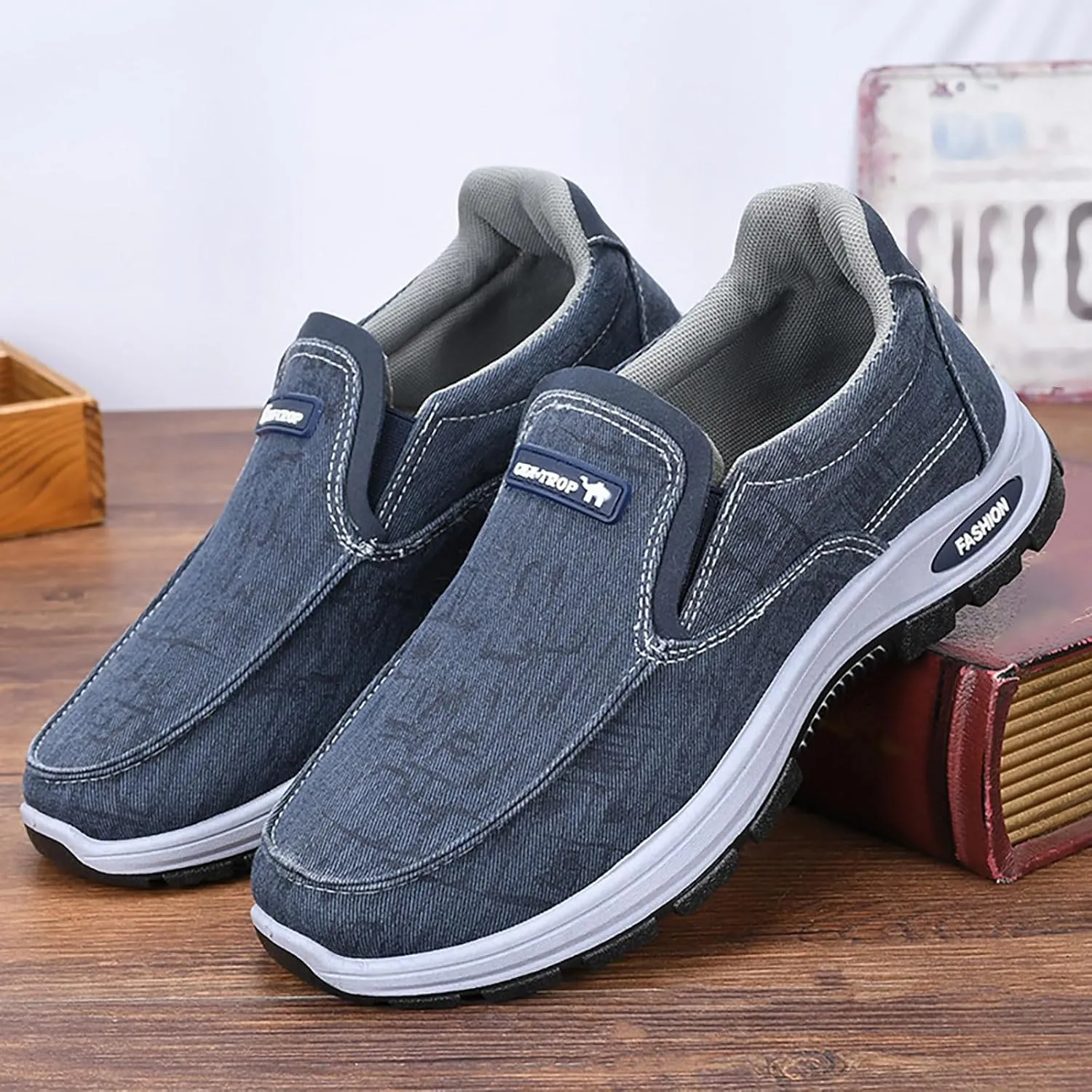 Men's Shoes Breathable Solid Color Casual Soft Sole Comfortable Walking Shoes Mens Leather Dress Boots