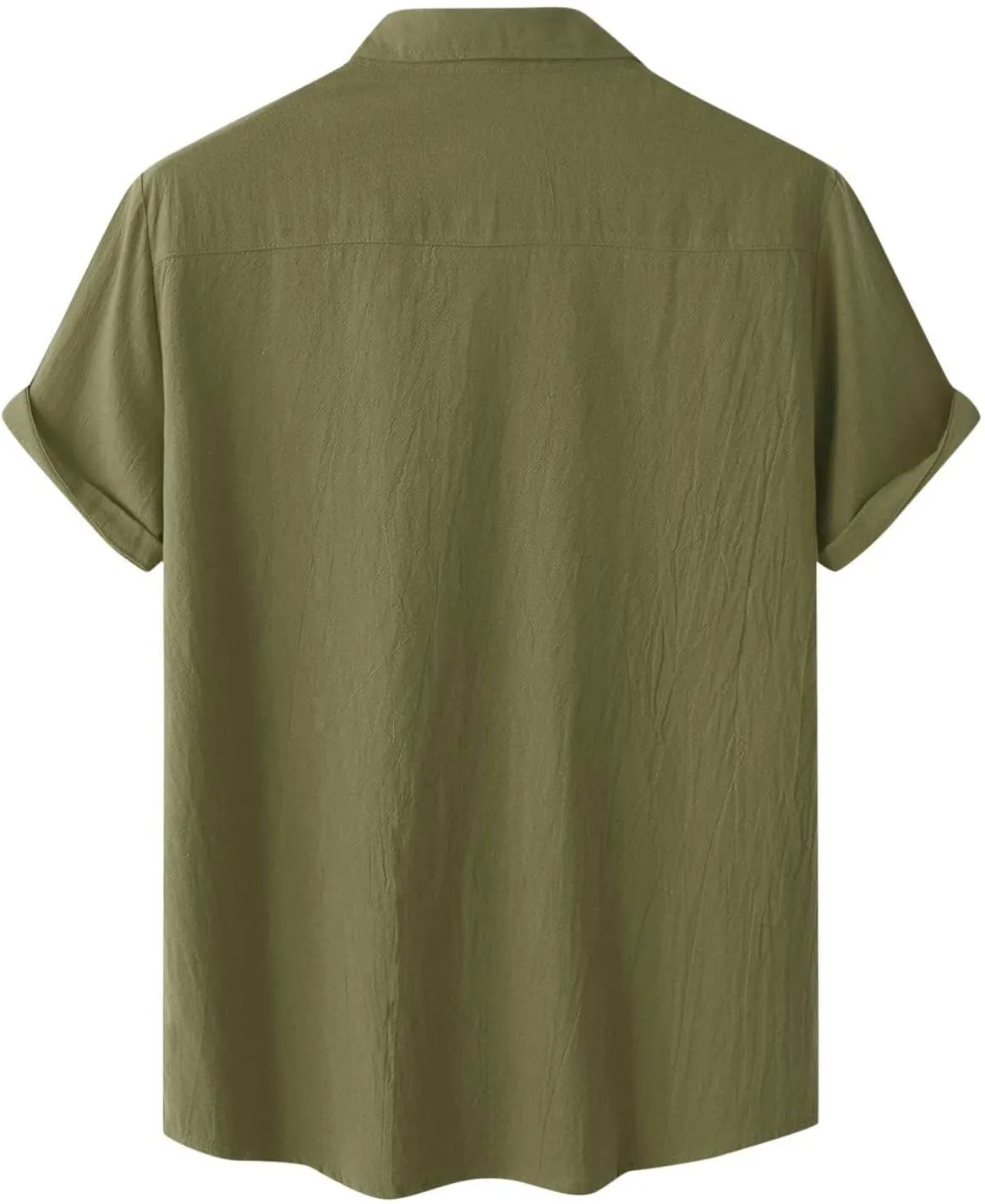 Mens Short Sleeve Button Down Shirts Lounge Summer Vacation Beach Shirts with Pockets Camp Yoga Linen Shirt for Men