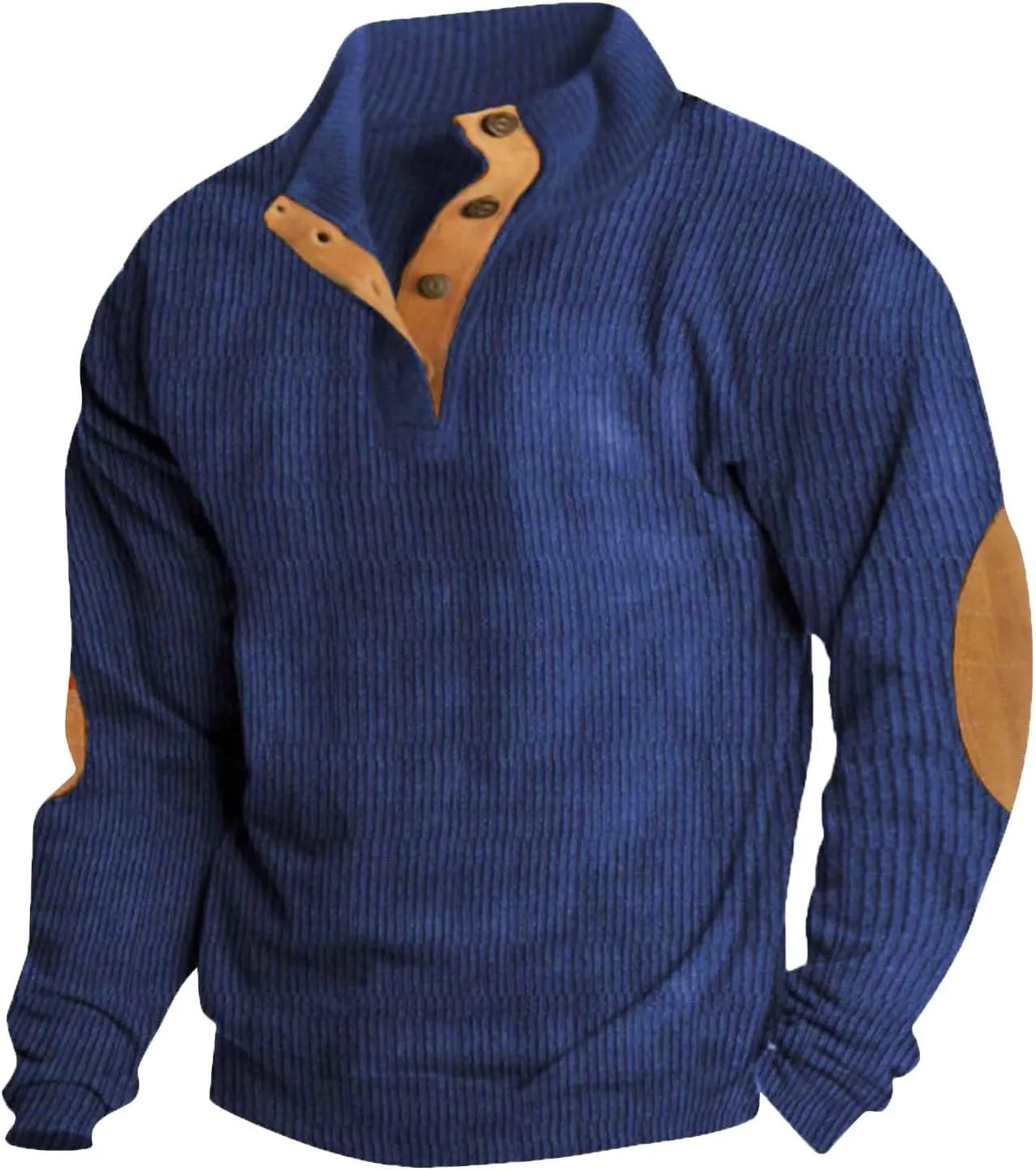 Mens Sweatshirt Winter Outdoor Casual Vintage Sweater Cotton Sweatshirts For Men Winter 1/4 Button Collar Pullover
