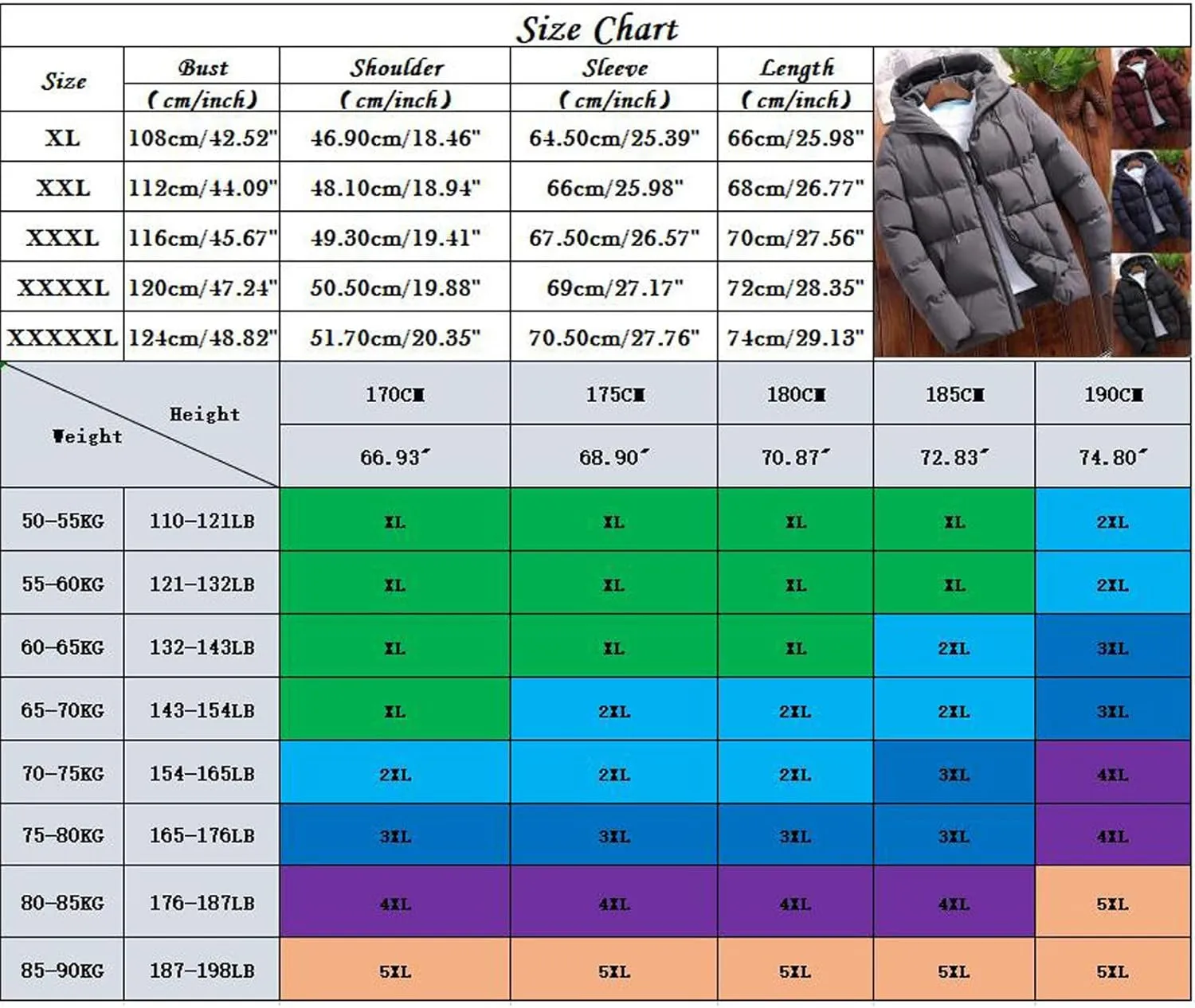 Mens Winter Jacket, Waterproof Zip Up Long Sleeve Windbreaker Coat Repellent Fall Jackets Workout Men's Puffer Vest