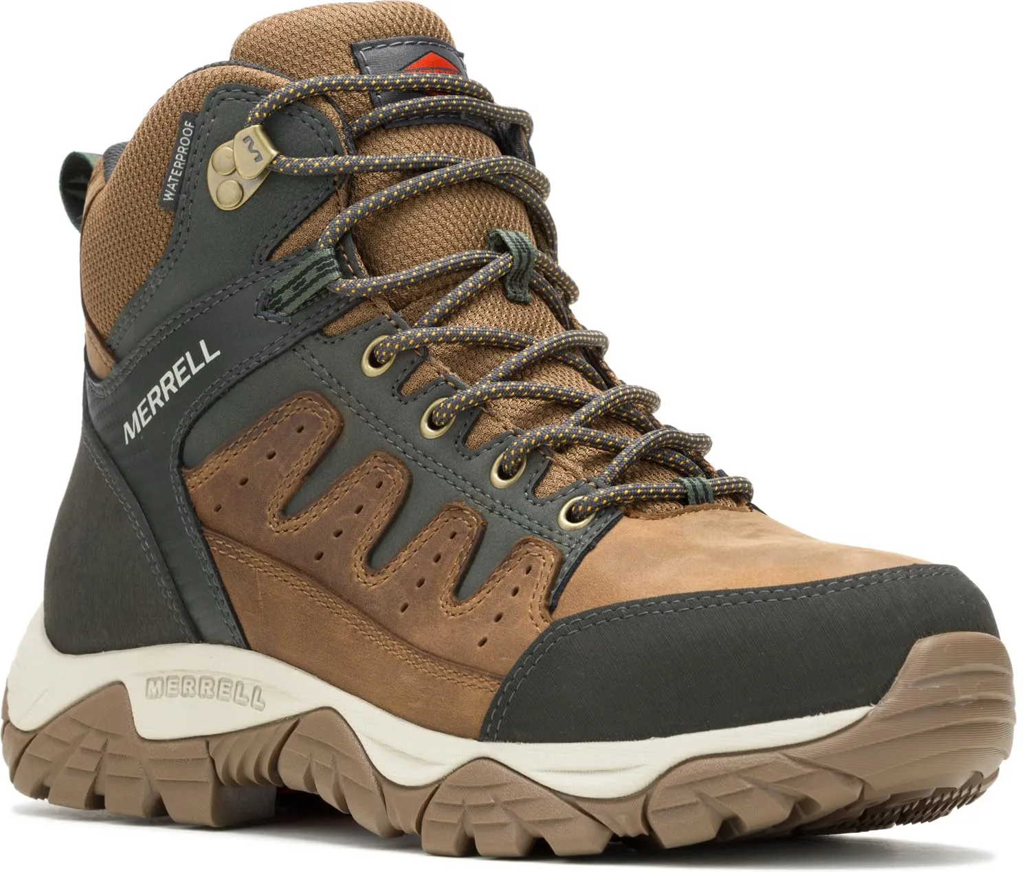 Merrell Men's Windoc Waterproof Steel Toe Mid Construction Boot, Brown, 11