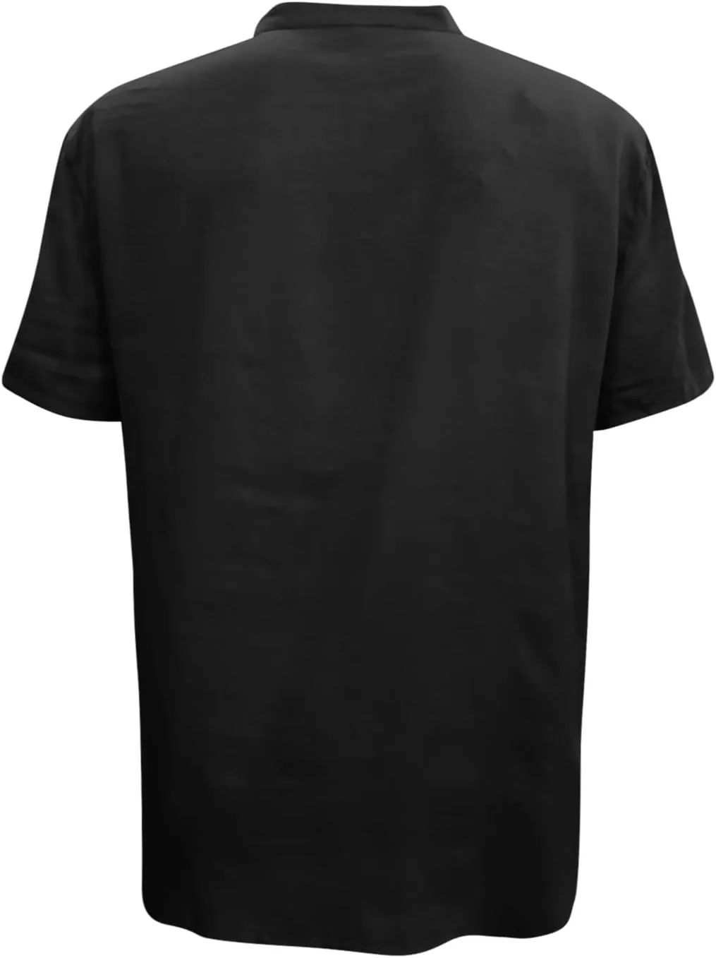 Muscularfit Short Sleeve Shirts for Men Casual Stylish Cotton Linen Shirt Summer Regular-Fit Solid Color Loose Fit T Shirt