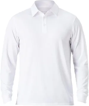 NAVISKIN Men's Polo Shirts Quick Dry Golf Shirts UPF 50 Long and Short Sleeve Moisture Wicking Polo Shirts