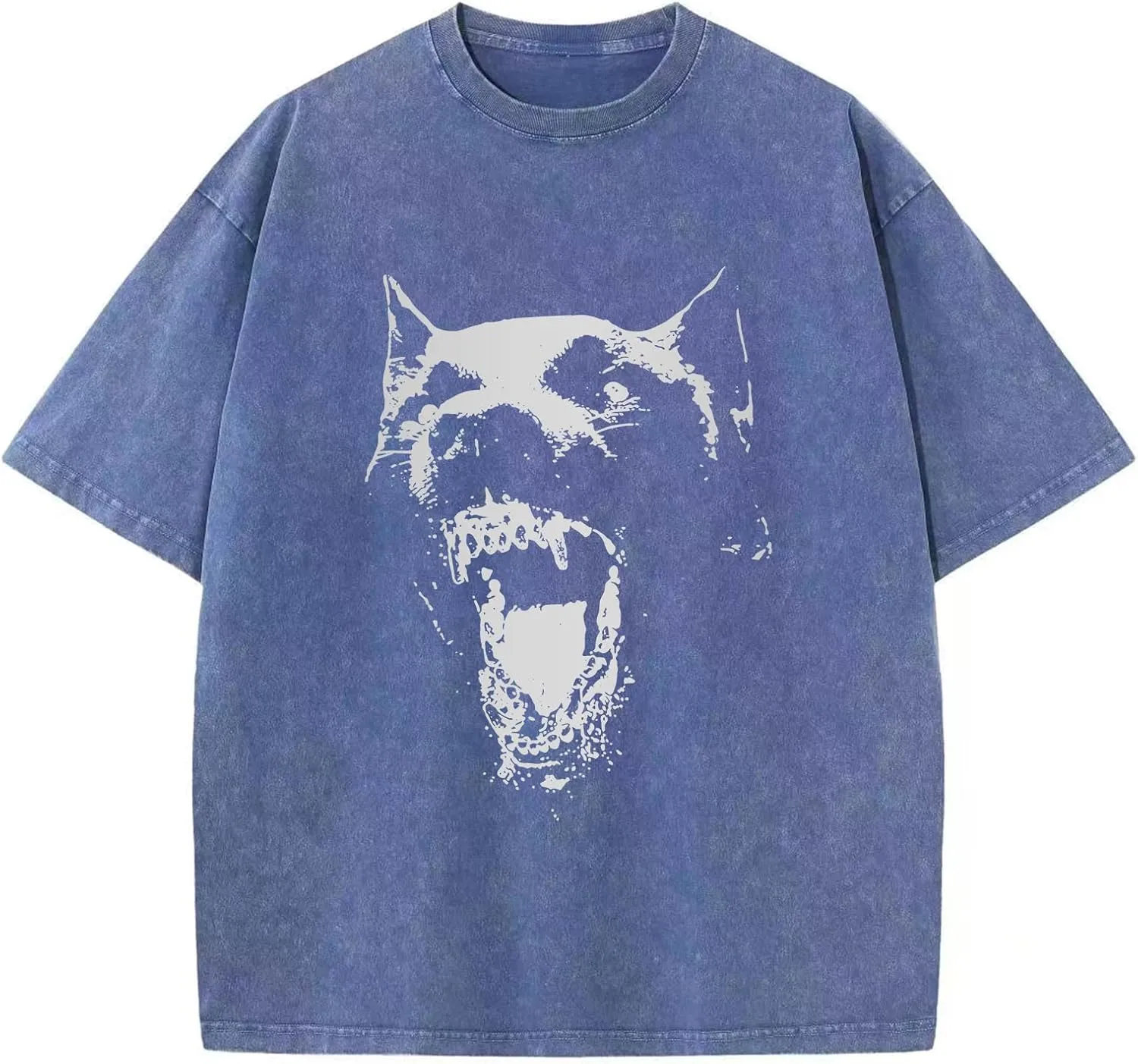 Oversized Graphic Tees Vintage Shirt Men Baggy Y2k Cotton Acid Wash T Shirts Harajuku Streetwear Grunge Aesthetic Top