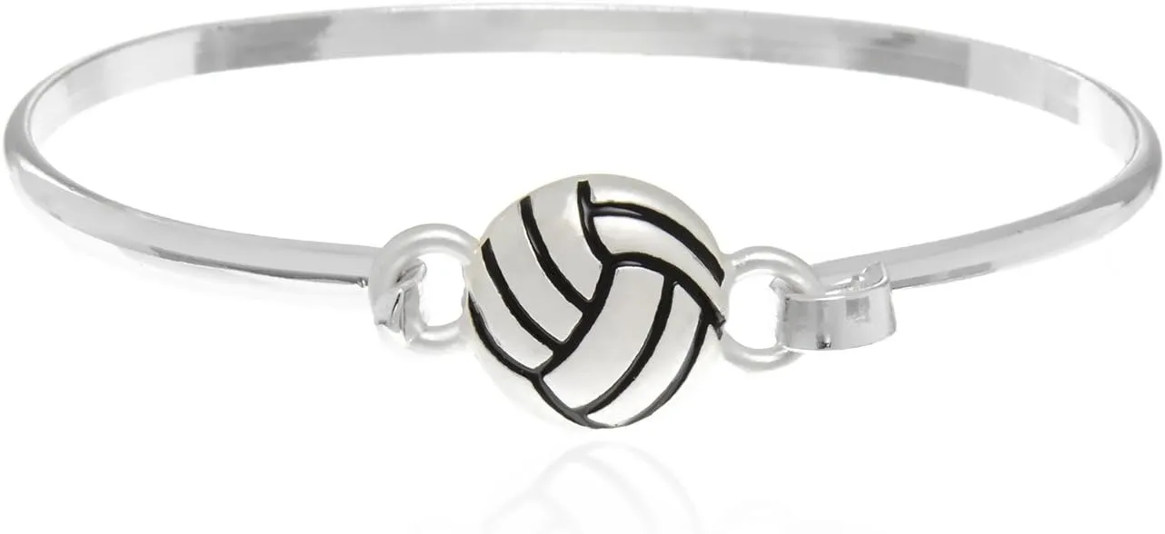 PammyJ Volleyball Charm Bangle Bracelet