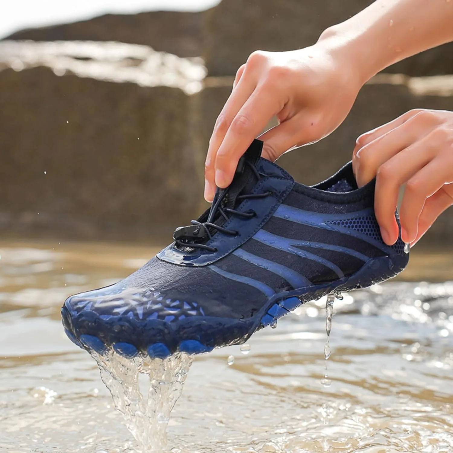 Pro Hike Barefoot Shoes for Women Men Footwear Barefoot Shoes with Wide Toe Box, Healthy & Non-Slip Breathable Athletic Beach Swim Trail Running Hiking Shoes