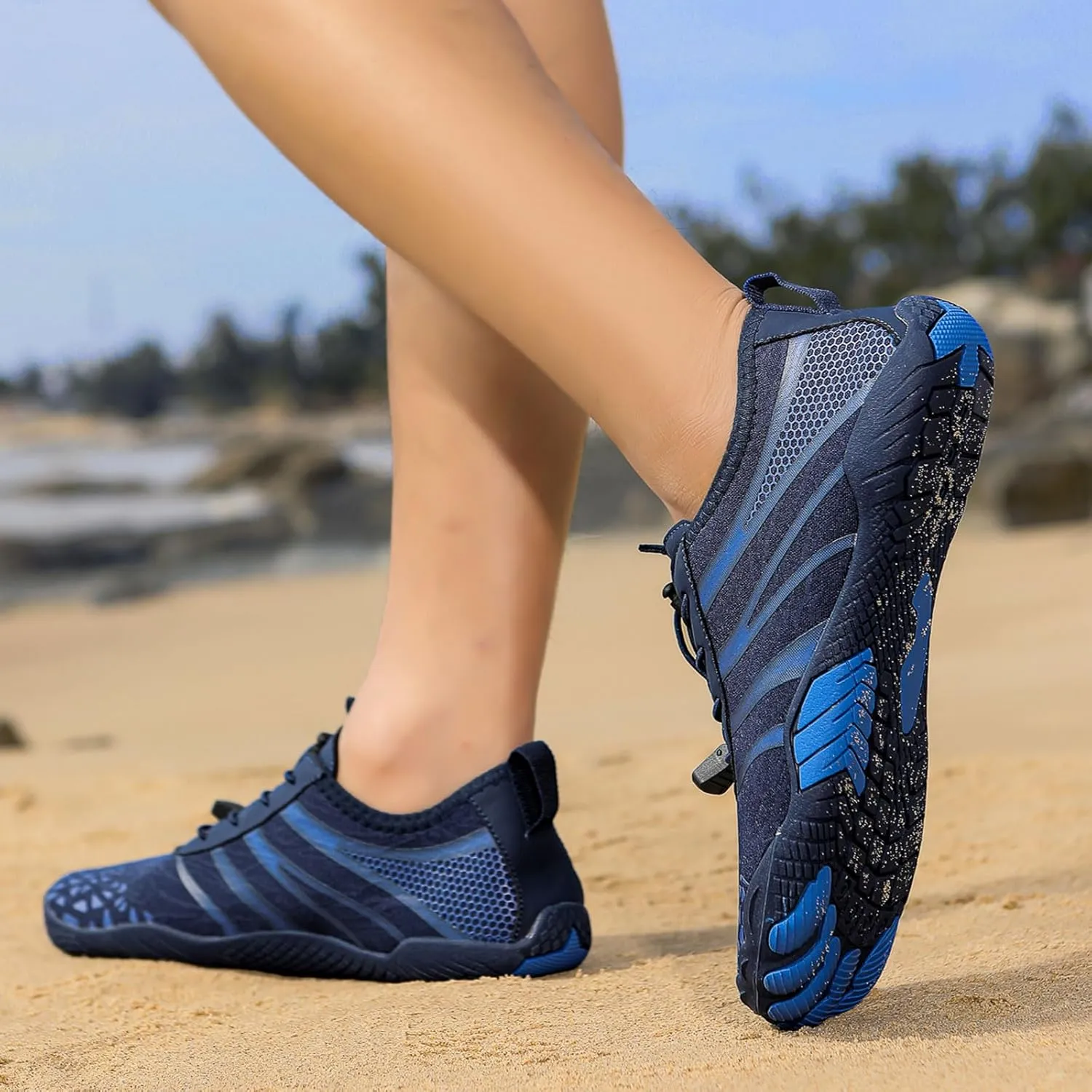 Pro Hike Barefoot Shoes for Women Men Footwear Barefoot Shoes with Wide Toe Box, Healthy & Non-Slip Breathable Athletic Beach Swim Trail Running Hiking Shoes