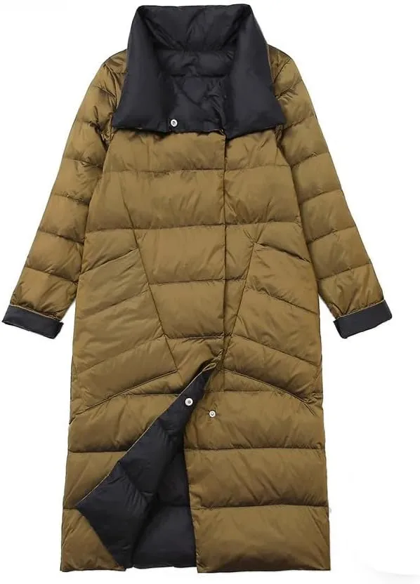 Puffer Jacket Womens Long Lightweight Winter Warm down Coat Button down Casual Fashion Comfy Windproof Quilted Jacket