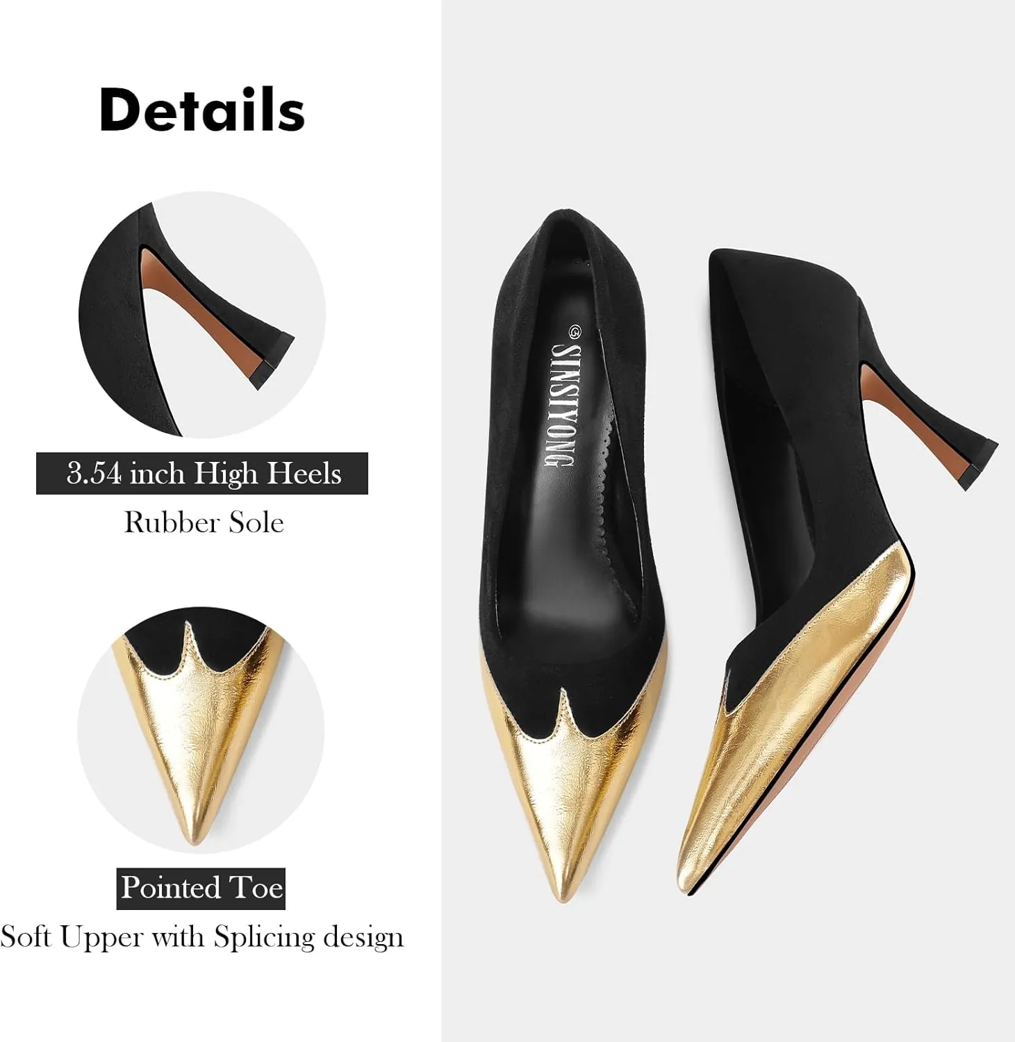 Pumps for Women Pointed Toe High Stiletto Heels Comfortable Elegant Dress Work Shoes