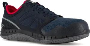 Reebok Men's Rb4250 Zprint Safety Steel Toe Athletic Work Shoe Navy Red and Grey