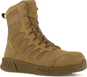 Reebok Men's Rb4360 Floatride Energy Safety Toe 8" Tactical Boot with Side Zipper Coyote Military