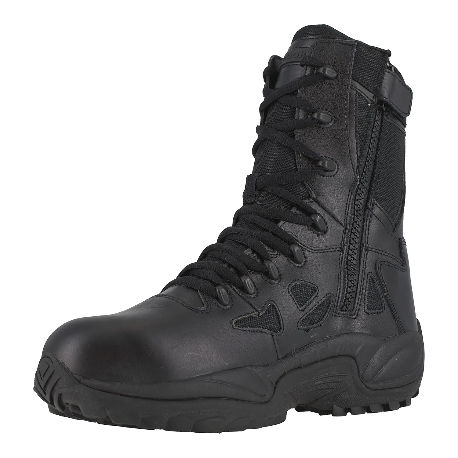 Reebok Work Men's Rb8874 Rapid Response Rb Composite Toe 8" Stealthtactical Boot with Side Zipper Black Military & Tactical, 7 W US