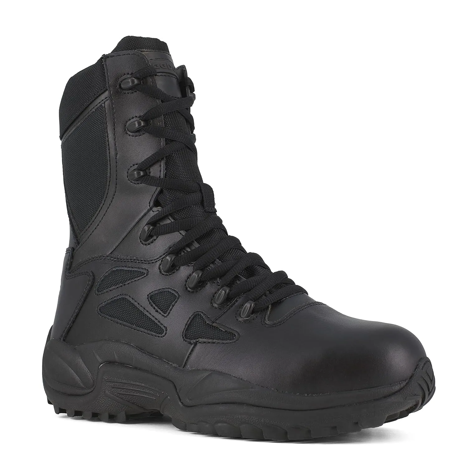 Reebok Work Men's Rb8874 Rapid Response Rb Composite Toe 8" Stealthtactical Boot with Side Zipper Black Military & Tactical, 7 W US
