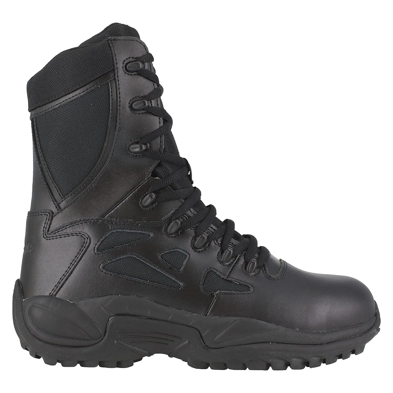 Reebok Work Men's Rb8874 Rapid Response Rb Composite Toe 8" Stealthtactical Boot with Side Zipper Black Military & Tactical, 7 W US
