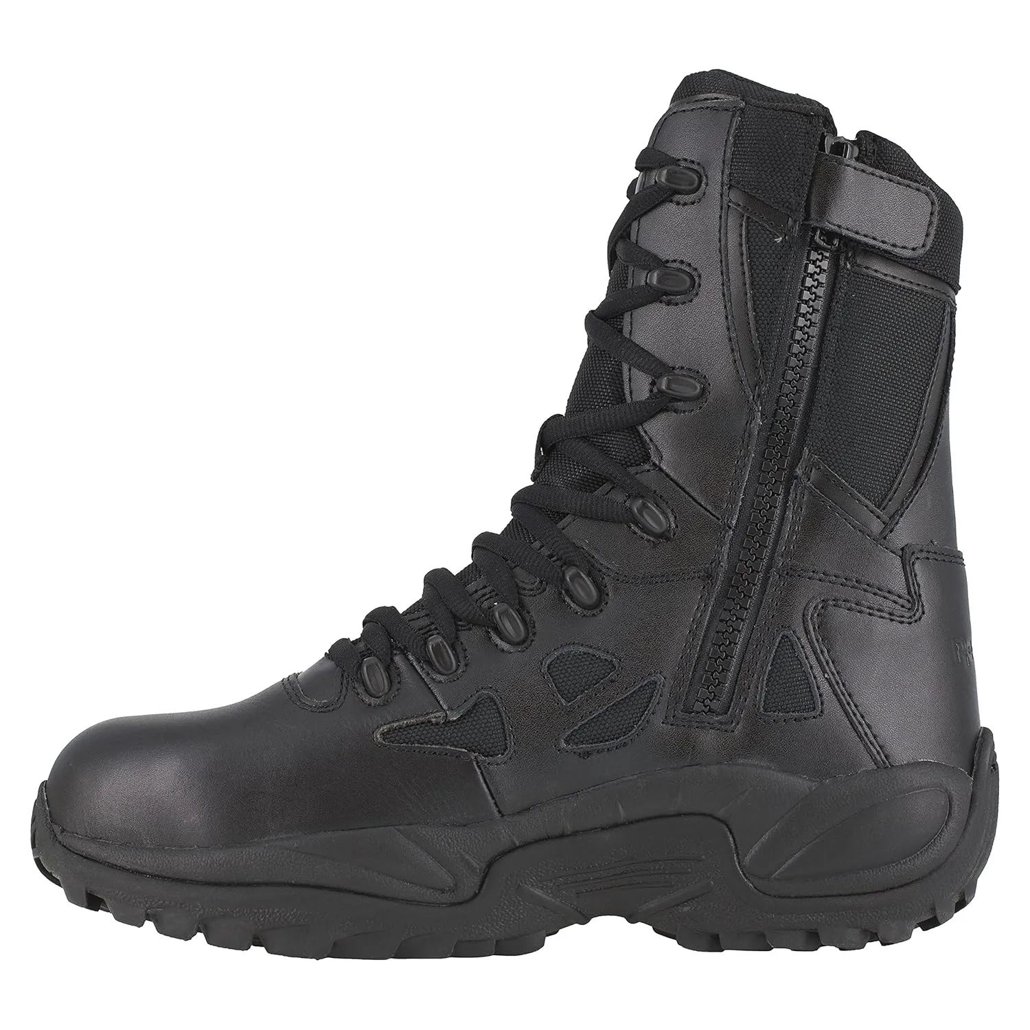 Reebok Work Men's Rb8874 Rapid Response Rb Composite Toe 8" Stealthtactical Boot with Side Zipper Black Military & Tactical, 7 W US