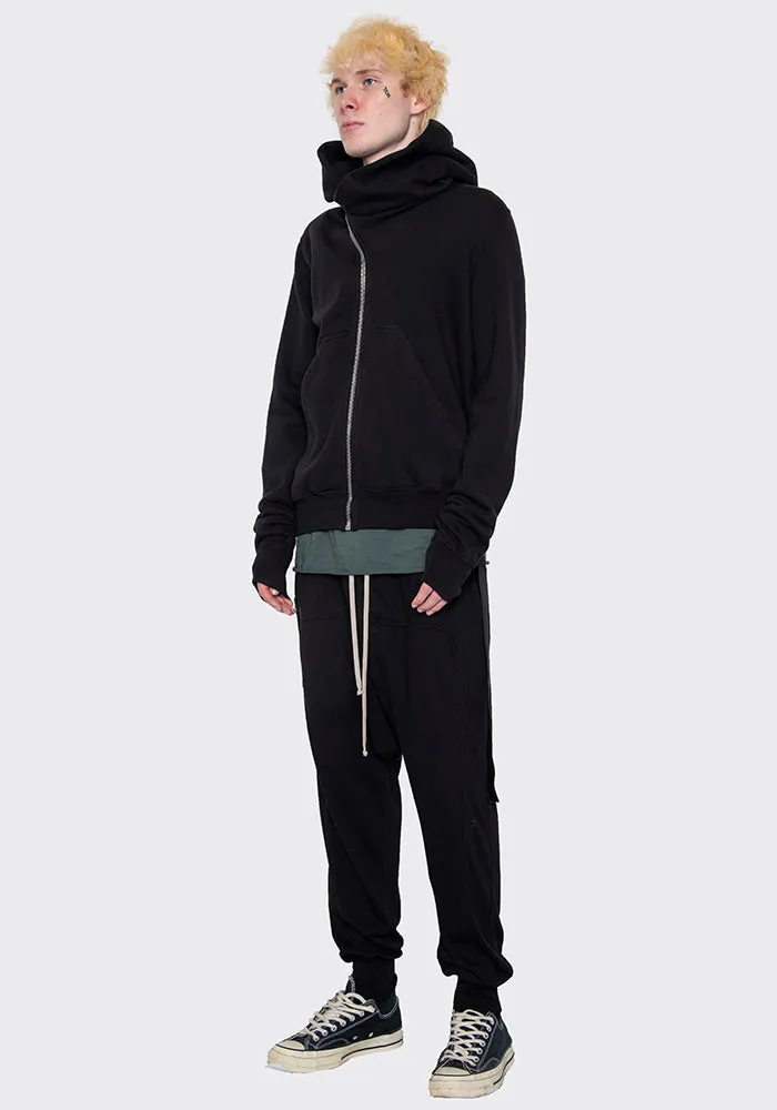 RICK OWENS DRKSHDW DU02B4286 F MOUNTAIN ZIP HOODIE BLACK