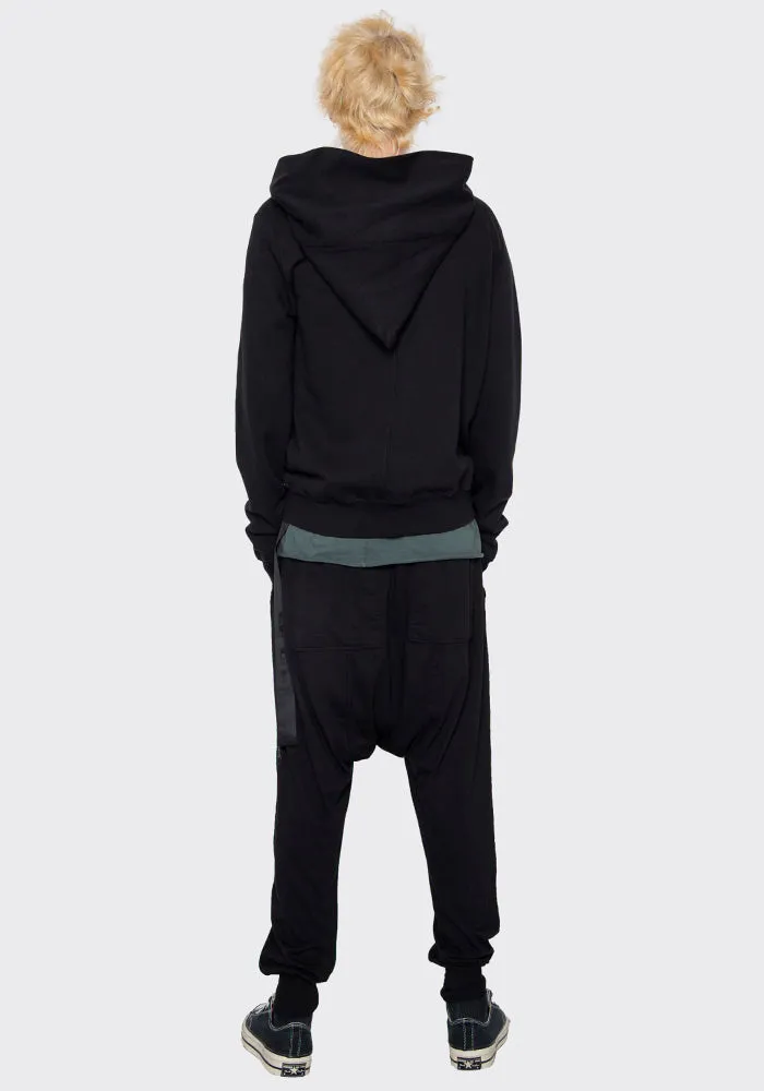 RICK OWENS DRKSHDW DU02B4286 F MOUNTAIN ZIP HOODIE BLACK