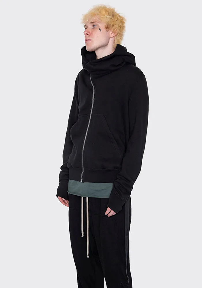 RICK OWENS DRKSHDW DU02B4286 F MOUNTAIN ZIP HOODIE BLACK
