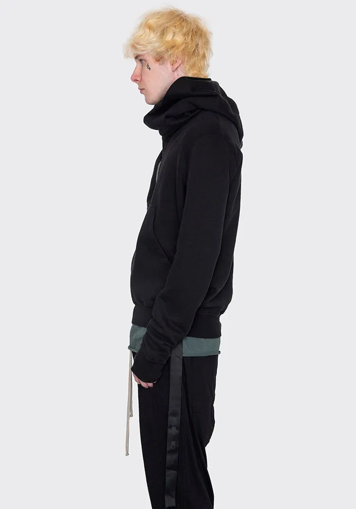 RICK OWENS DRKSHDW DU02B4286 F MOUNTAIN ZIP HOODIE BLACK