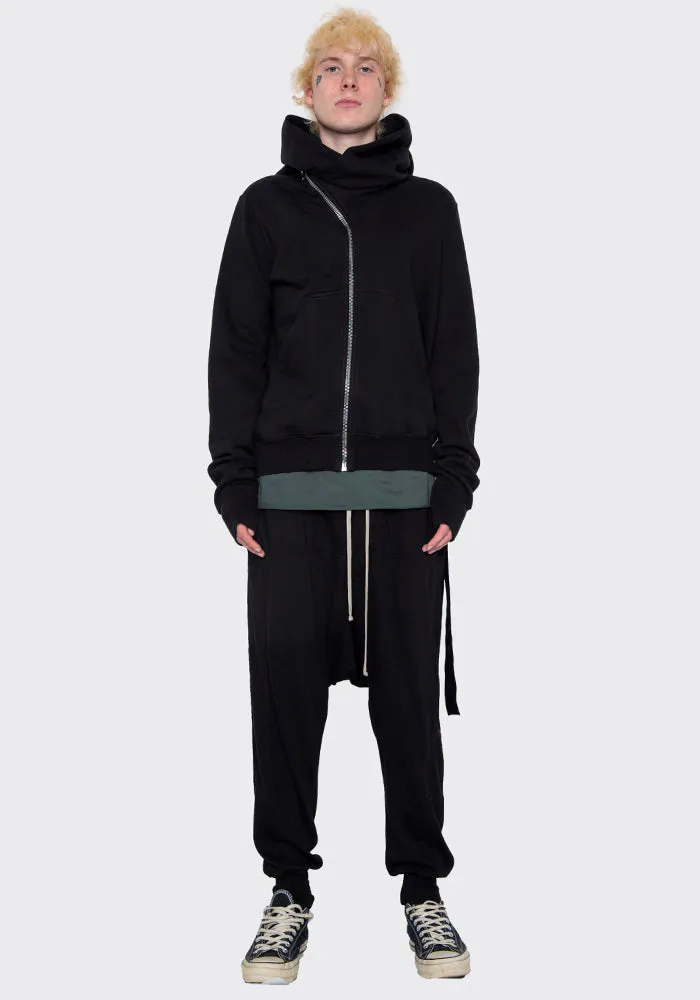 RICK OWENS DRKSHDW DU02B4286 F MOUNTAIN ZIP HOODIE BLACK
