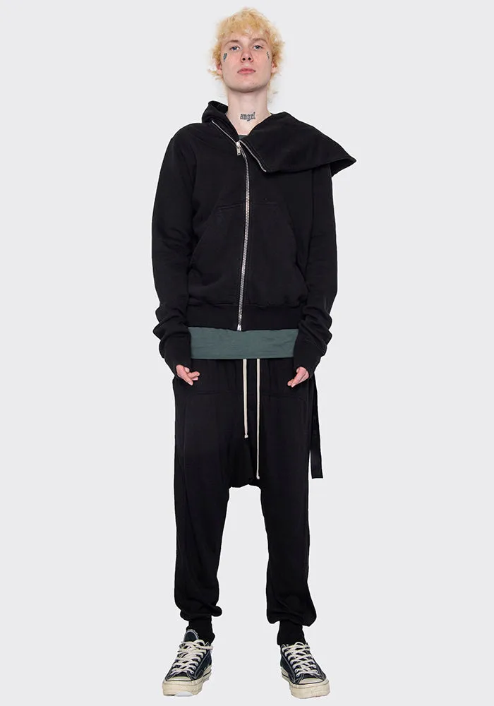 RICK OWENS DRKSHDW DU02B4286 F MOUNTAIN ZIP HOODIE BLACK