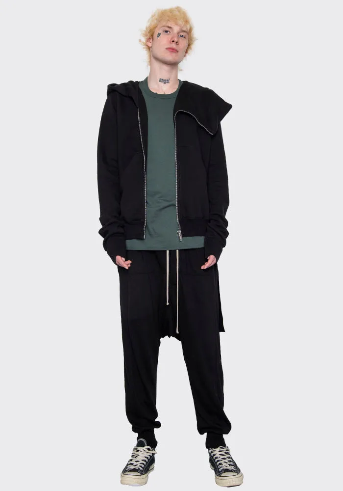 RICK OWENS DRKSHDW DU02B4286 F MOUNTAIN ZIP HOODIE BLACK