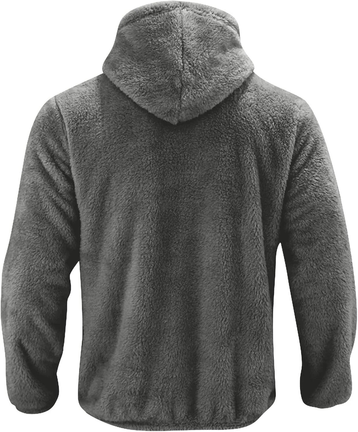 RTRDE Mens Casual Jacket Lightweight Sherpa Jackets Full Zip Warm Fuzzy Windproof Winter Coats Hooded Work Coats, M-3XL