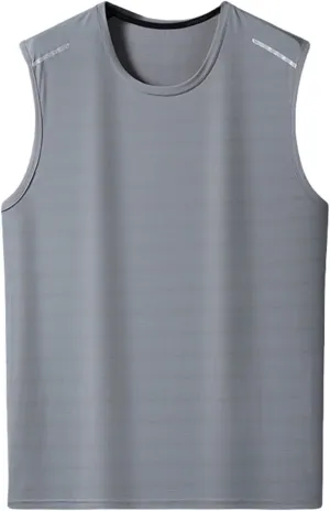 Running Tank Top Men Sleeveless Cotton Workout Gym Running Compression Fit Tank Tops Beach Muscle Summer Big and Tall Vest