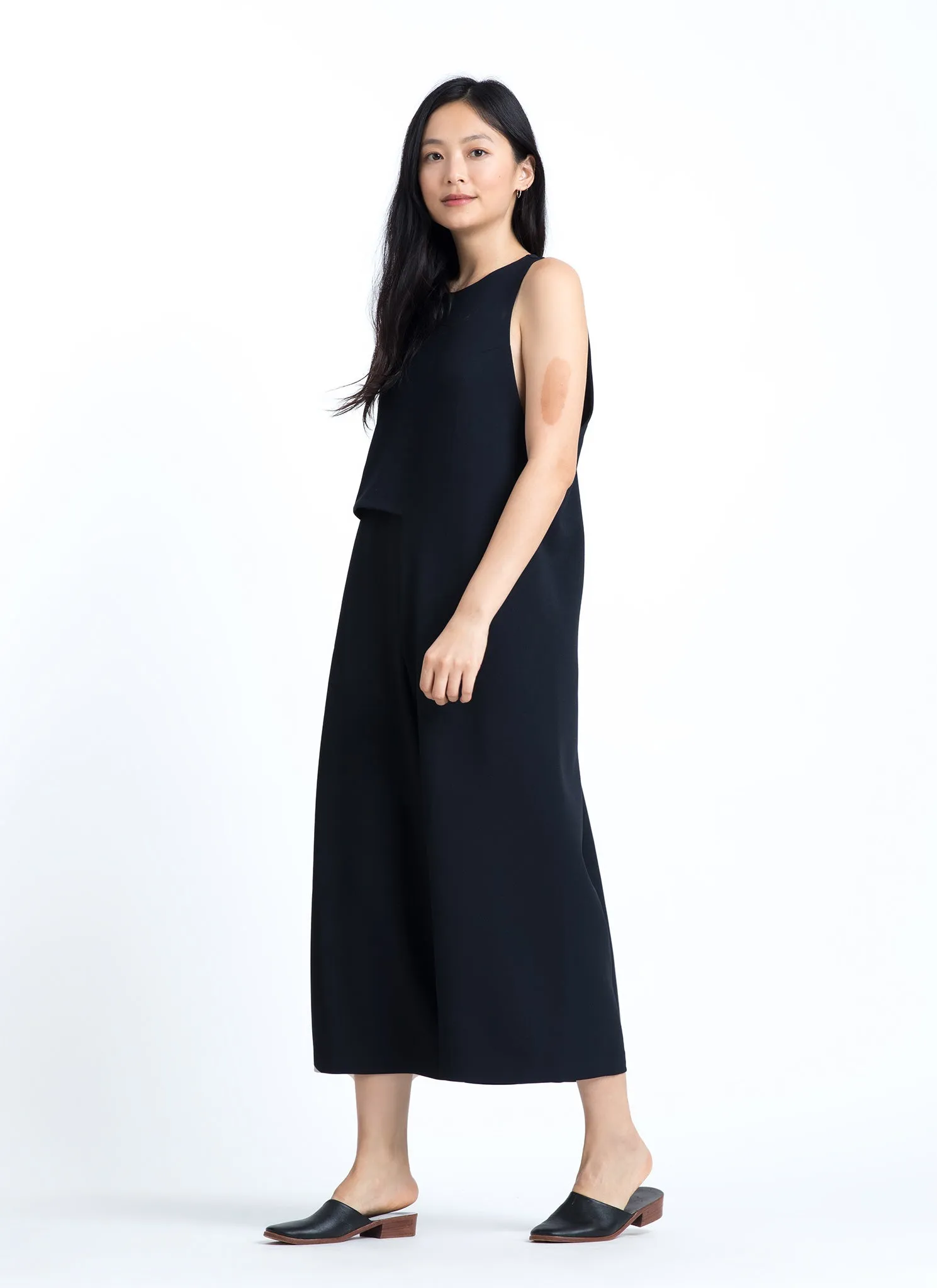 Saccha Layered Pocket Onesie - Black Blue
