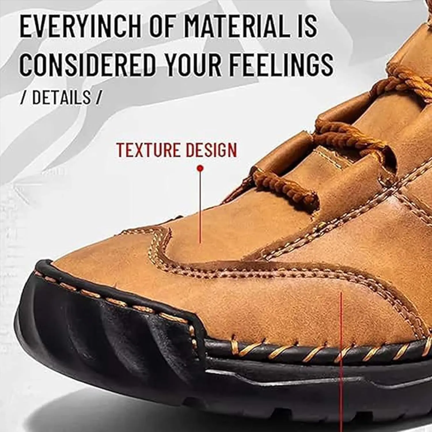 Sawbehind Leather Boots Mens, Comfortable Handmade Leather Boots, Waterproof, Arch Support, Outdoor Leather Shoes