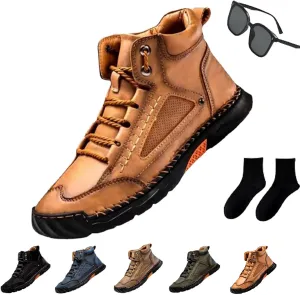 Sawbehind Mens Boots, Saw behind Men's Comfortable Handmade Leather Boots, Waterproof, Arch Support