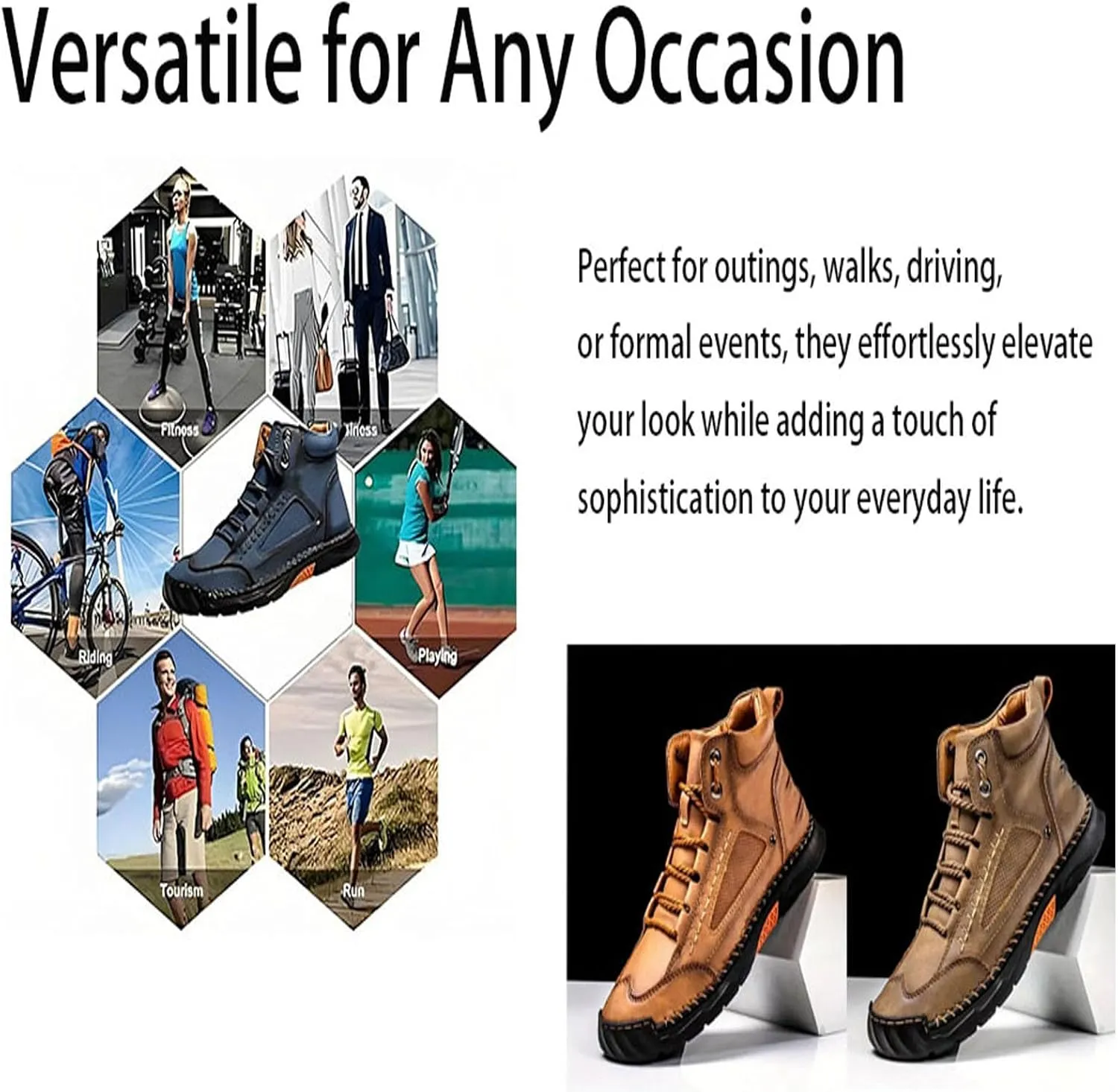 Sawbehind Mens Boots, Saw behind Men's Comfortable Handmade Leather Boots, Waterproof, Arch Support