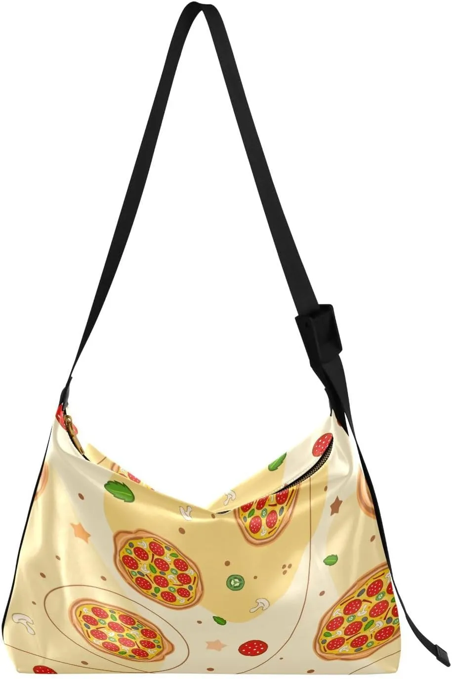 Seamless Pizza Pattern Womens Shoulder Bag Hobo Crossbody Leather Casual Tote Bag for Women Large Handbag Shopping Bag