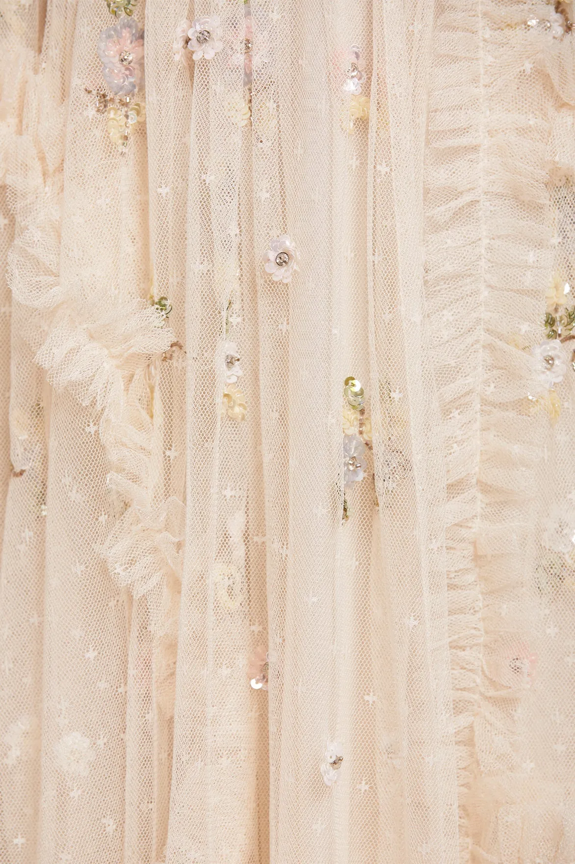 Shimmer Ditsy Long Sleeve Gown