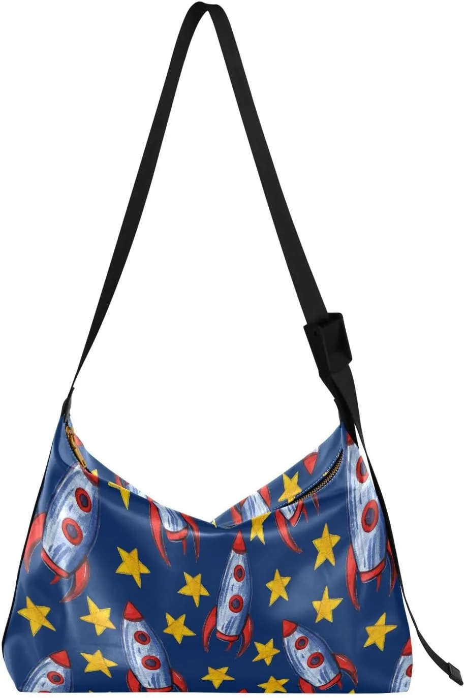 Space and Astronautics Womens Shoulder Bag Hobo Crossbody Leather Casual Tote Bag for Women Large Watercolor Handbag Shopping Bag