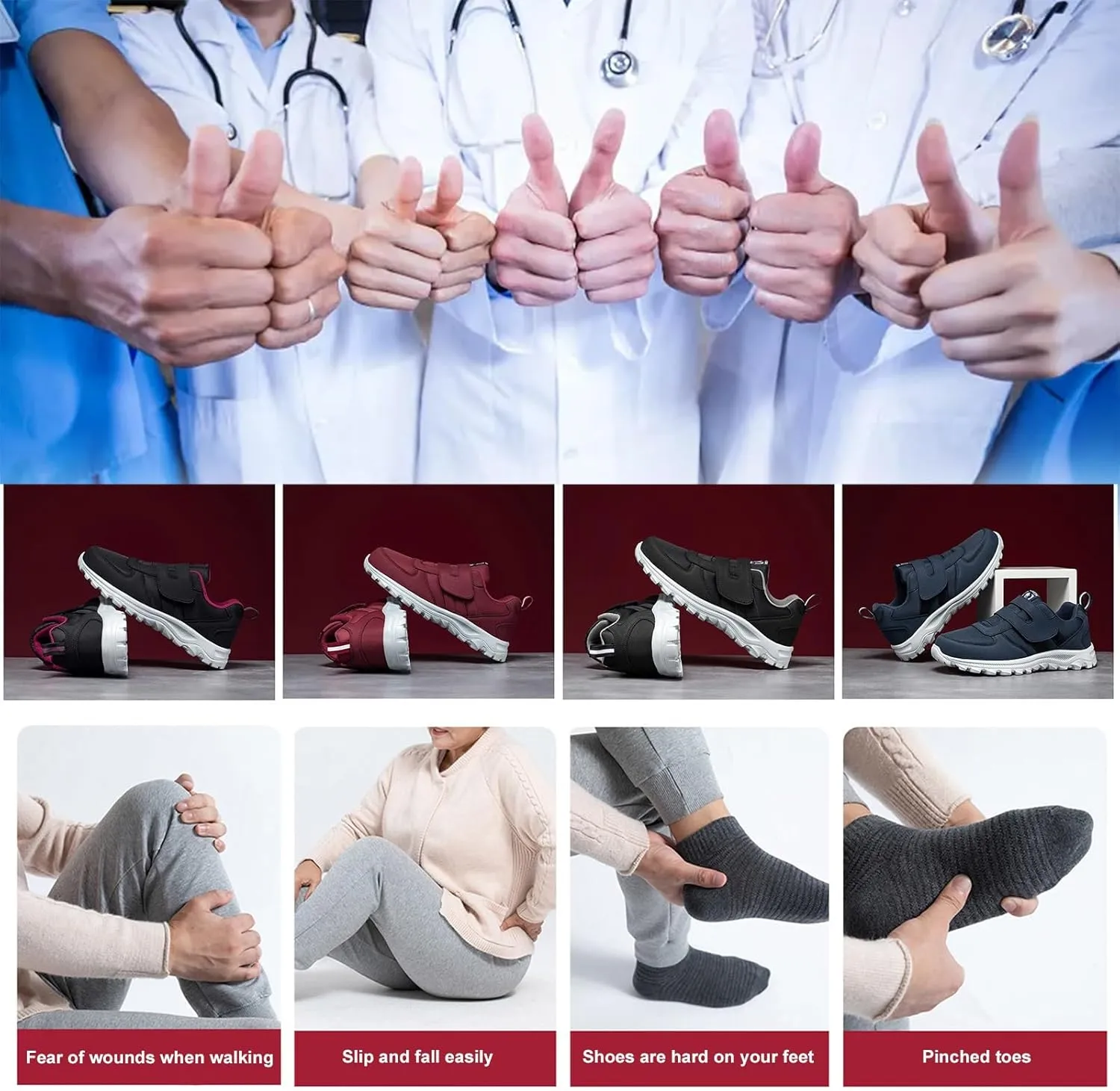 Sports Shoes for Men,Wide Breathable and Comfortable for Foot Pain Neuropathy Patients