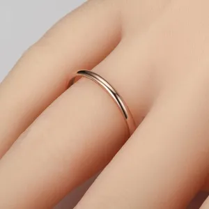 Stackable Statement Bands for Women Stainless Steel Engagement Wedding Eternity Ring Minimalist Jewelry Gifts for Her