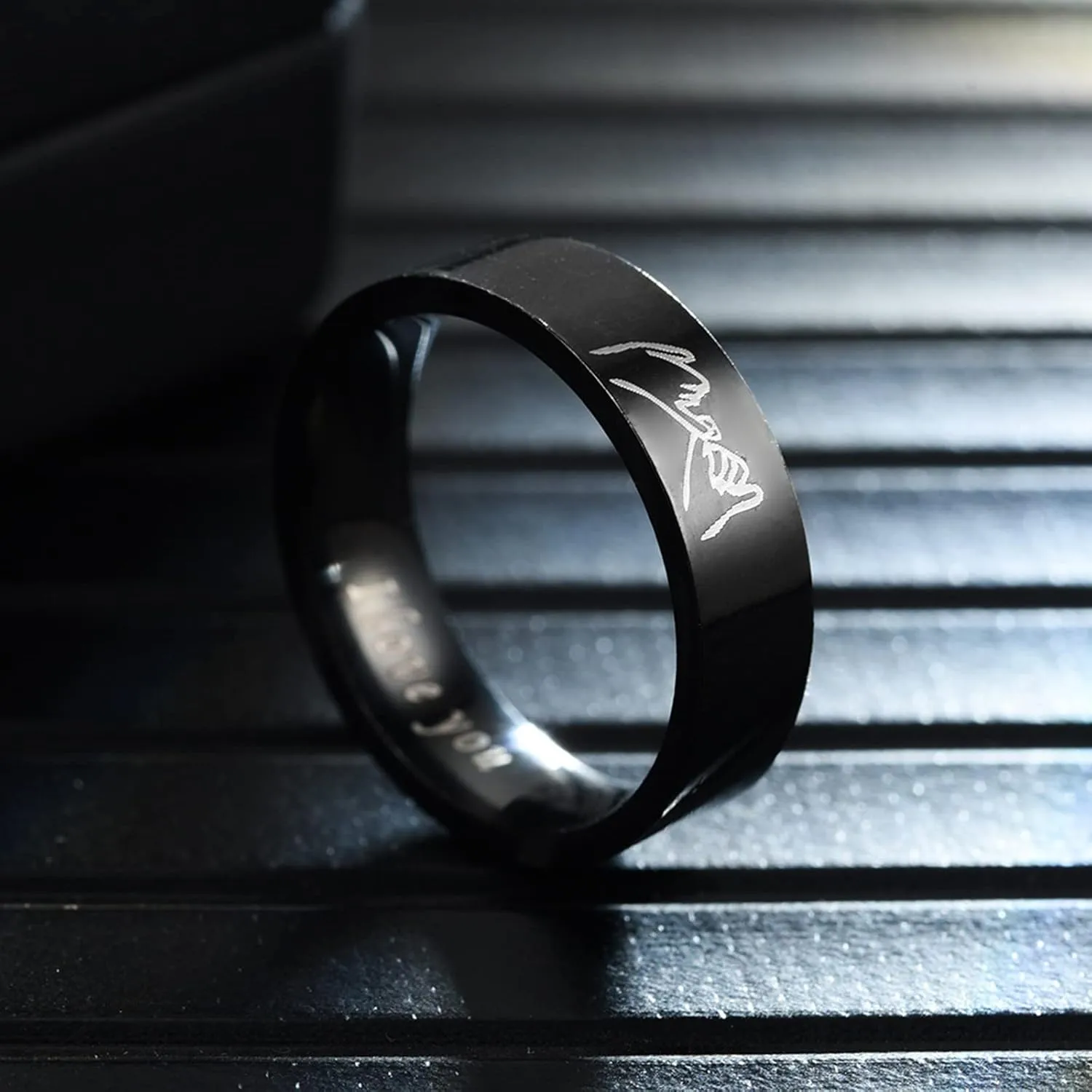 Stainless Steel Wedding Bands for Couples Statement Anniversary Promise Ring Minimalist Stackable Knuckle Rings