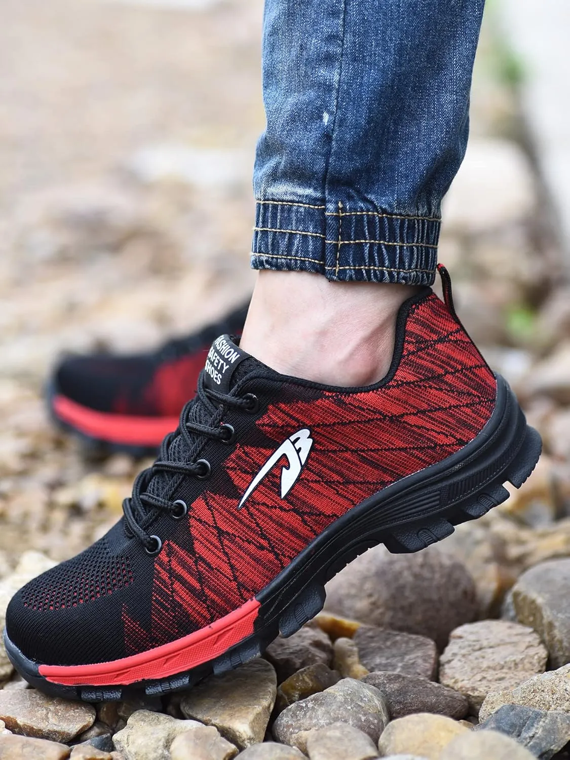 Tanleewa Steel Toe Work Shoes for Men Women Lightweight Safety Sneakers Anti-Pierce Breathable Industrial Construction Shoes Hiking Boots
